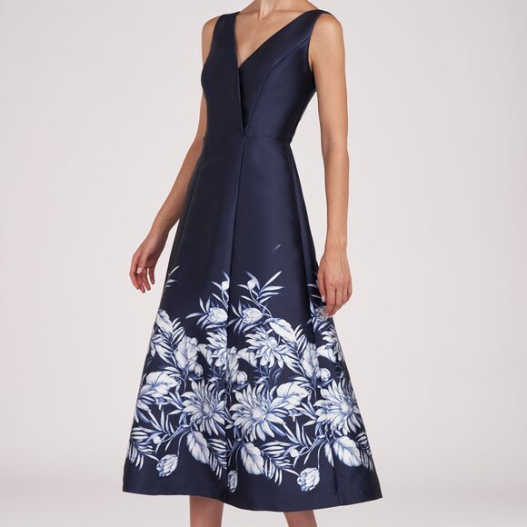 Kay Unger NWT Hattie Tea Length Dress Size 8 MSRP $ 298.00 - Picture 1 of 6